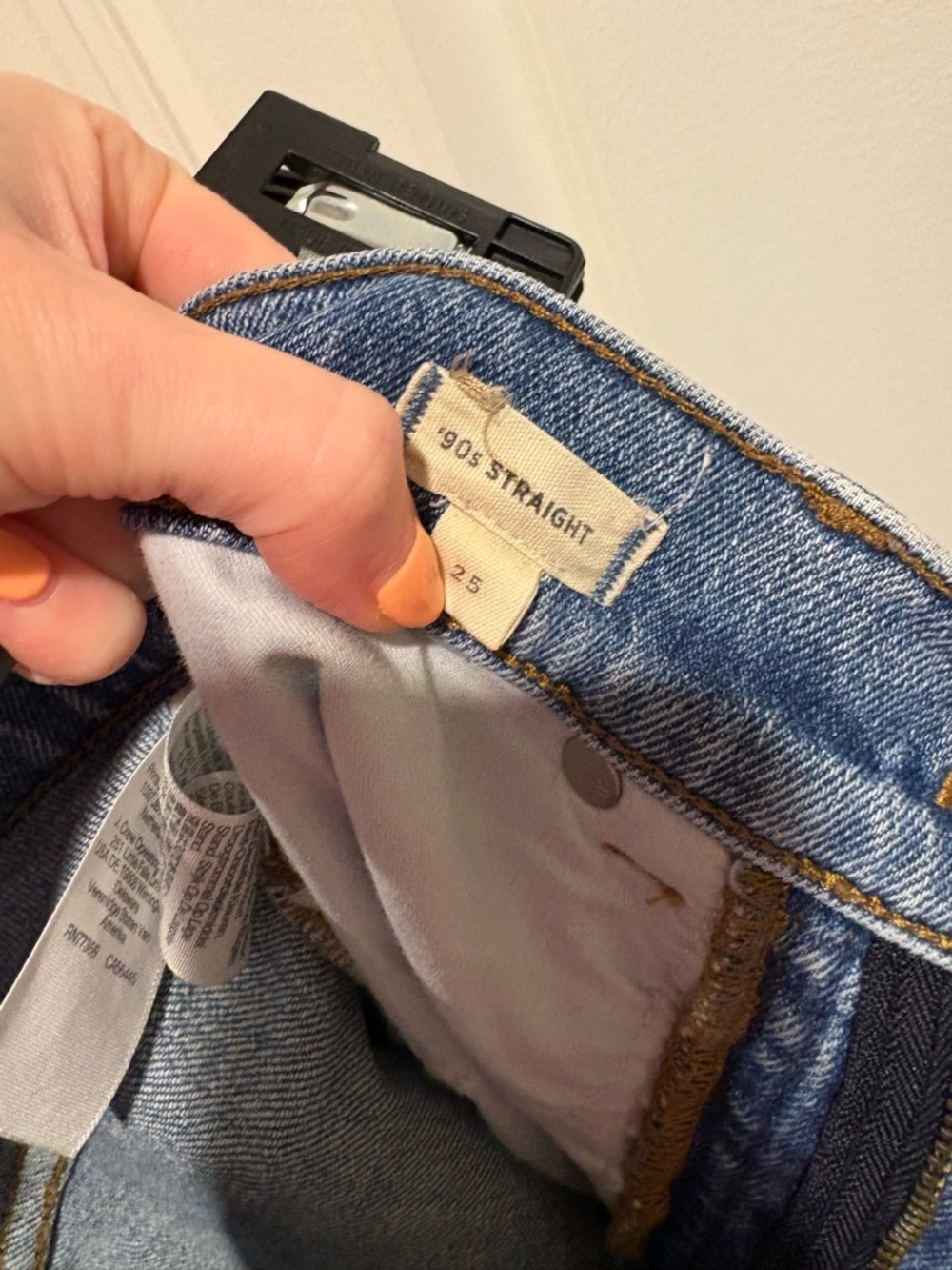Madewell Classic 90’s Straight-Leg Blue Jeans Size 25 - Picture 5 of 5